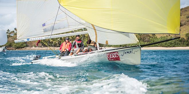 AHIRW 2015 SB20 Jump with Greg at the helm © HI Photography